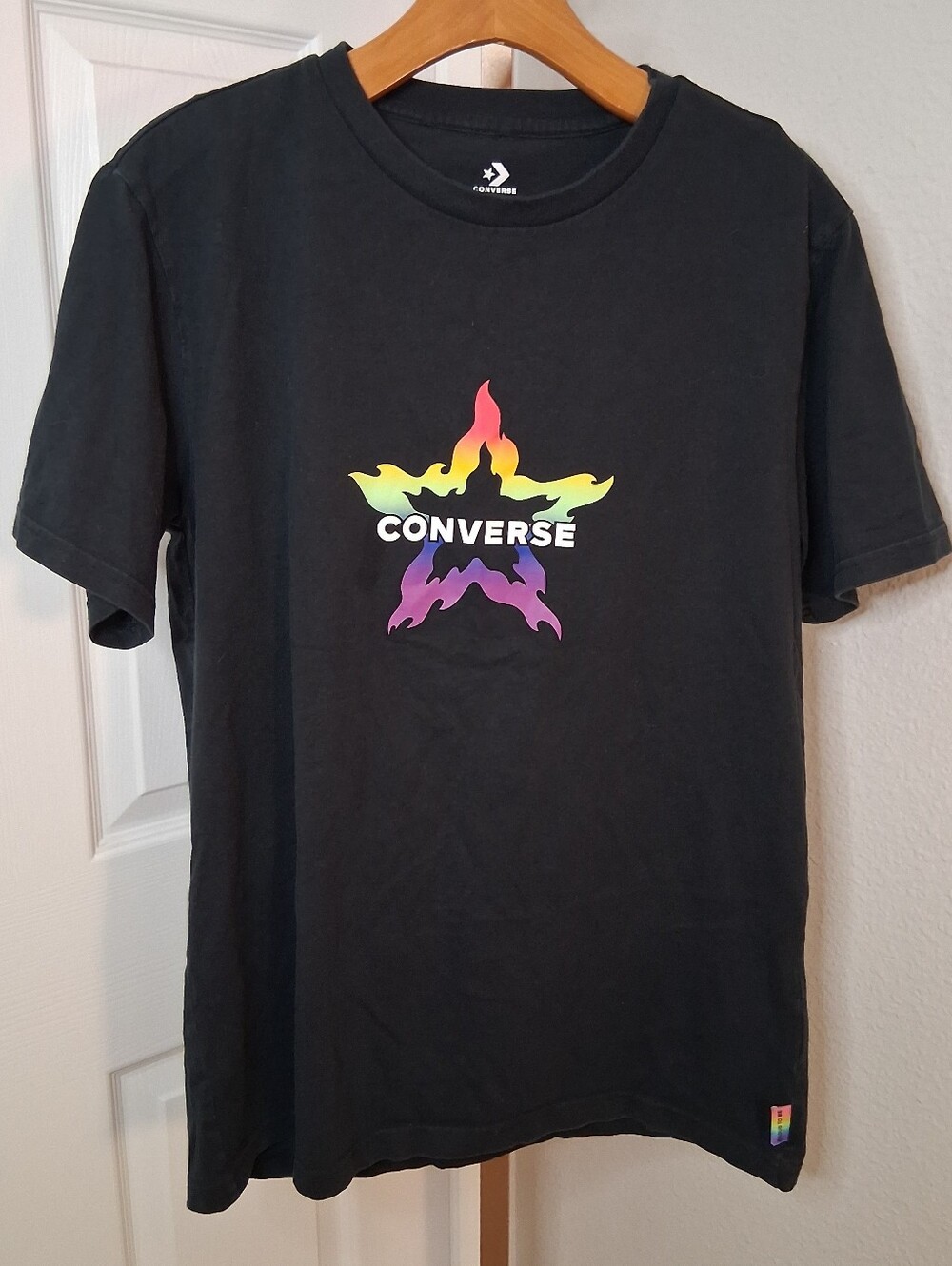 Converse Black T Shirt Unisex Medium